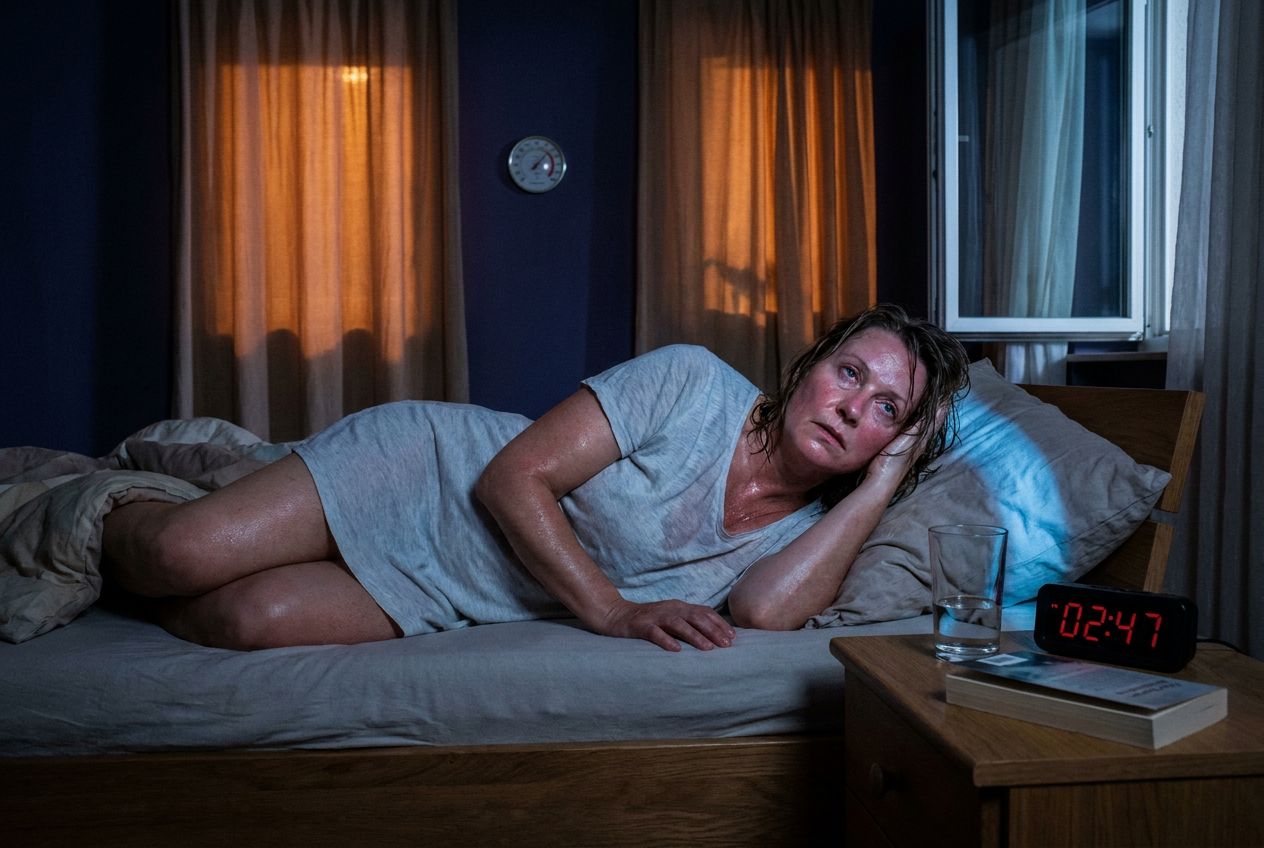 Sleepless summer night in the bedroom — 82 degrees, no sleep